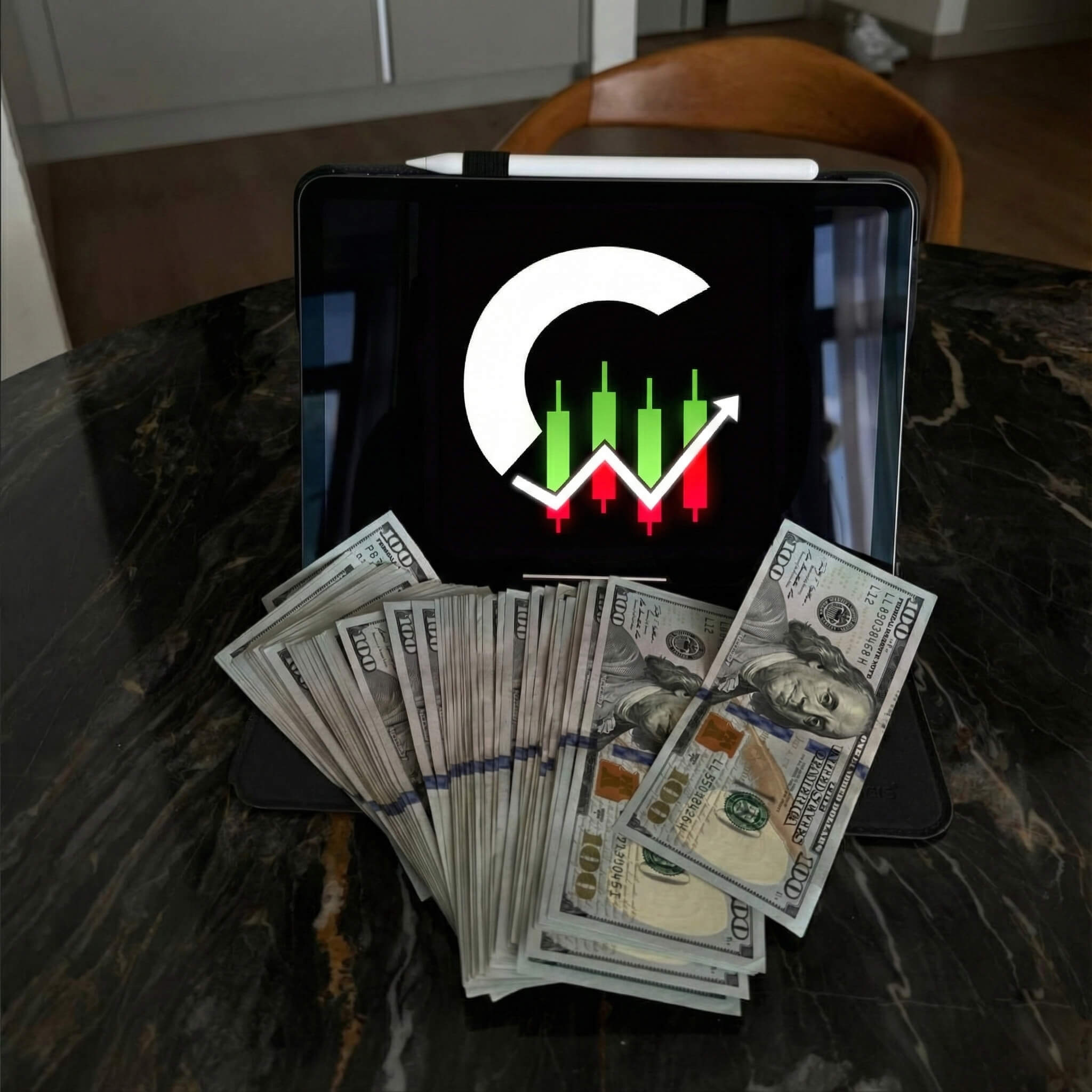 Интерфейс криптовалютного кошелька на смартфоне