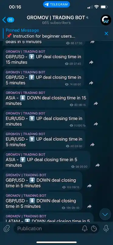 Konstantin Gromov’s Trading Expert Telegram channel for Binarium traders