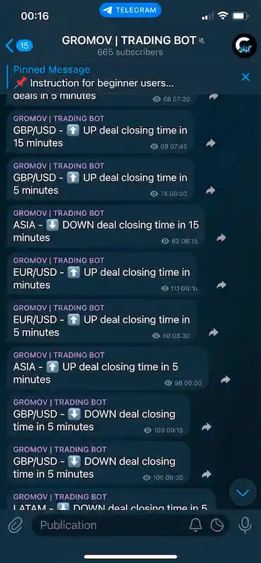 Konstantin Gromov’s Telegram channel on a smartphone screen