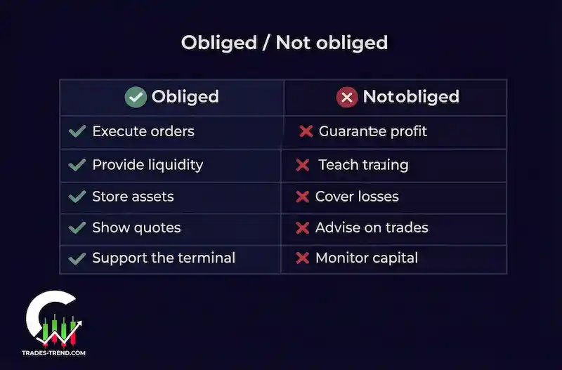 Broker responsibilities: what they must do and what they are not obligated to do