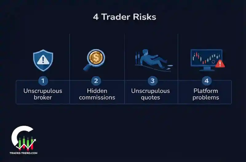 Risks of trading through a broker: systemic, technical, operational, regulatory