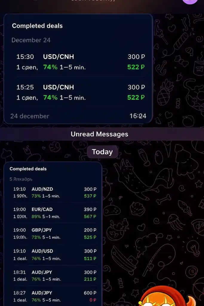 Screenshot of a reader’s trading result — review 6