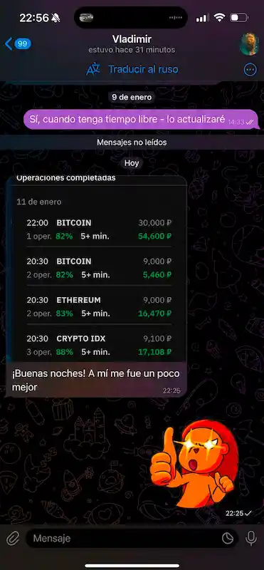 Reseña sobre el bot de Konstantin Gromov 5
