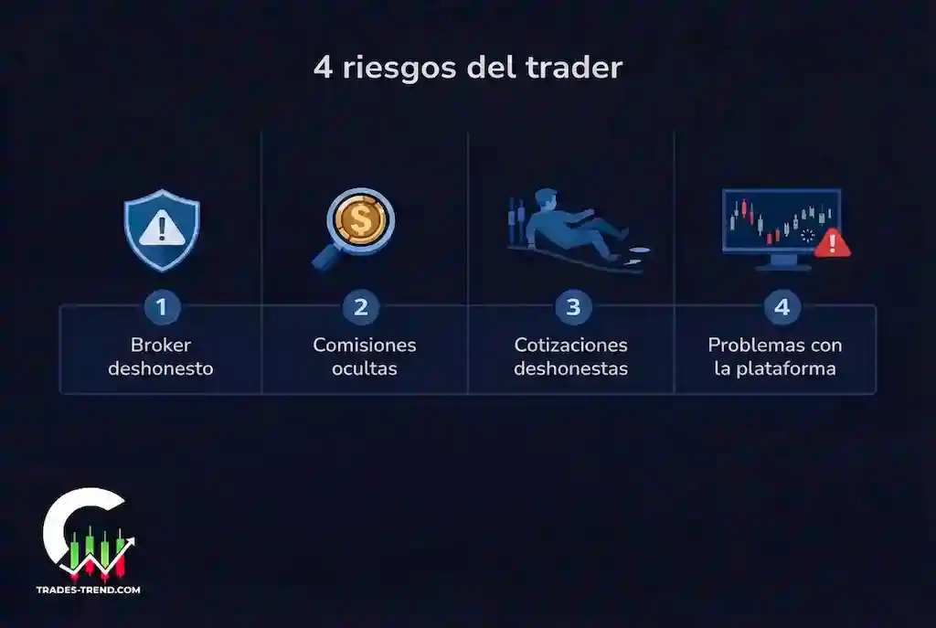 Riesgos de operar a través de un bróker en la bolsa