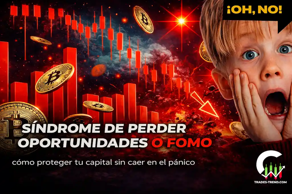 Esquema de cómo se forma el FOMO en trading: del impulso al error