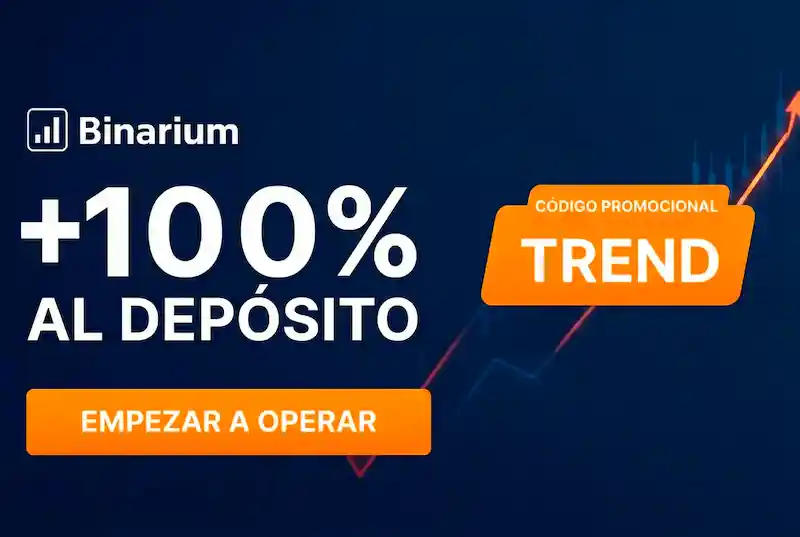 Código TREND para depositar en Binarium: bono +100%