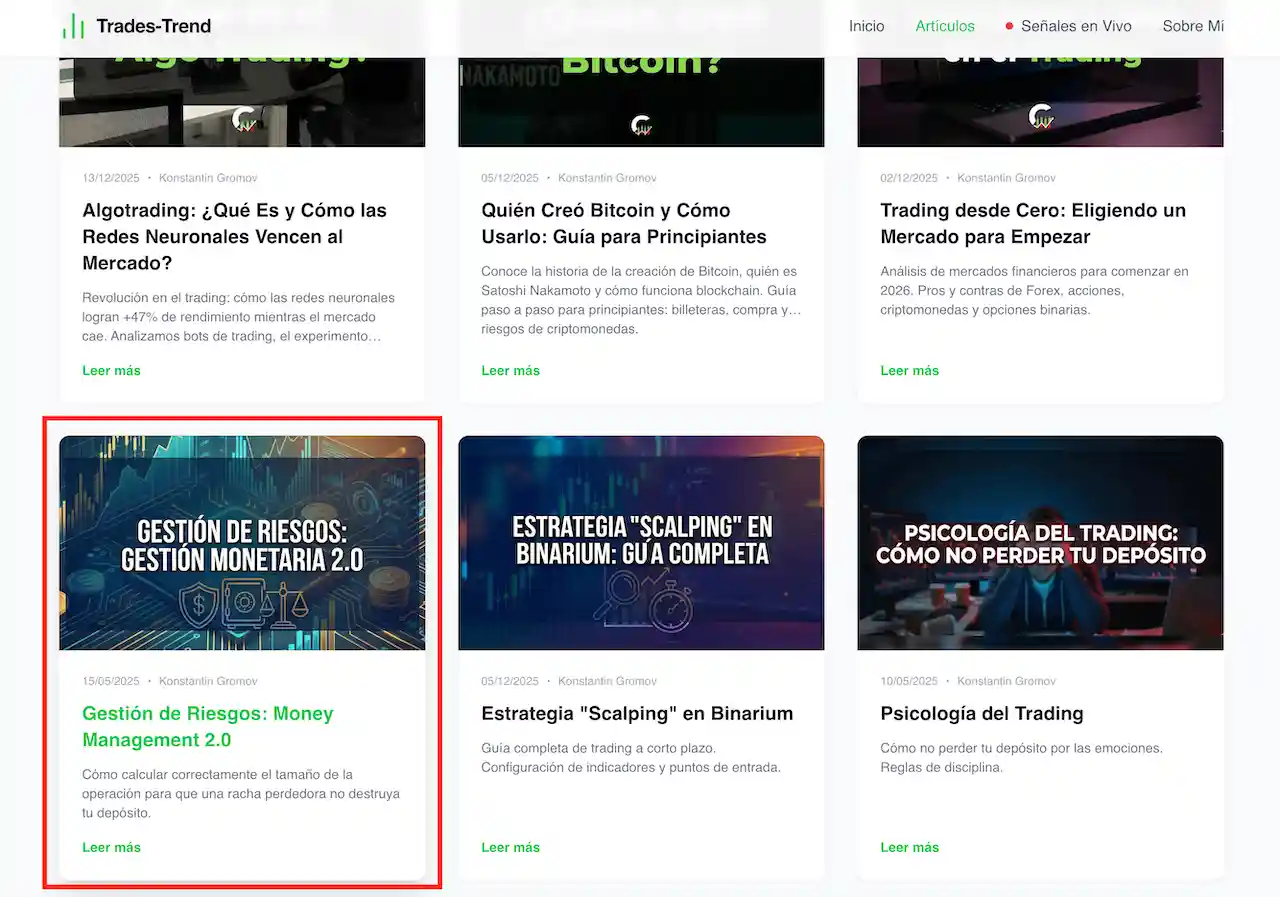 Gestión del riesgo en trading: control del capital y protección del depósito