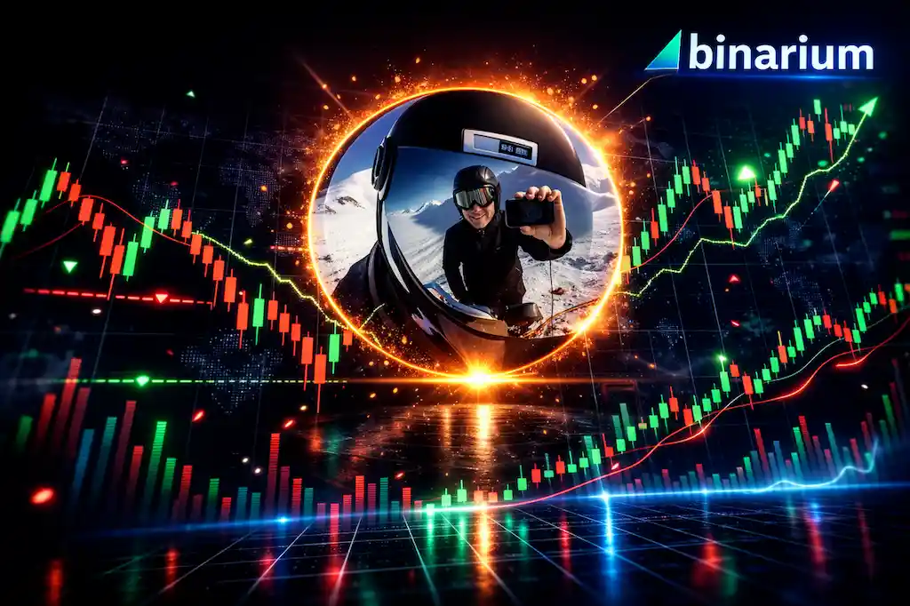 Formulario de registro en Binarium — campos de email y contraseña para crear una cuenta nueva